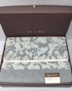 【CELINE/セリーヌ】カシミヤ入　毛布　マカダム　チェーン柄※未使用保管品