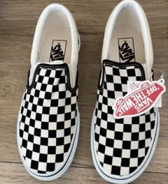 VANS（ ヴァンズ）クラシックスリッポン　チェック　レディース　24.5センチ