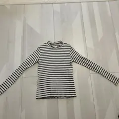 長袖カットソー 白黒ストライプ