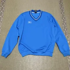 Mizuno 青 Vネック 長袖 Sトレーナー