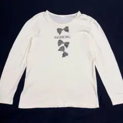 インゲボルグ　リボンプリント　長袖　Tシャツ　カットソー　ピンクハウス