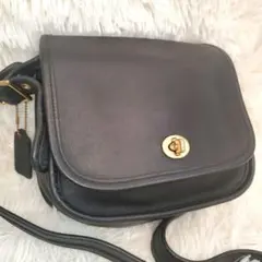 ⭐希少モデル⭐美品⭐OLD COACH ターンロック ショルダーバッグ ブラック