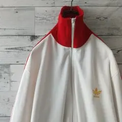 超希少☆70s VENTEX社 アディダス トラックジャケット 白×赤