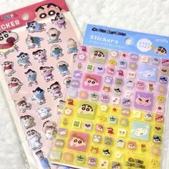 【即日発送】クレヨンしんちゃん ぷっくりシール タイルシール 2点まとめ売り