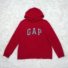 GAP ギャップ パーカー レッド ロゴ刺繍 y2k 平成