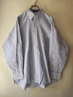 R*e様 No.5976 CHAPSストライプBDシャツ白青L