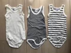 プチバトー＊12m /74cm＊肌着＊ロンパース3枚セット