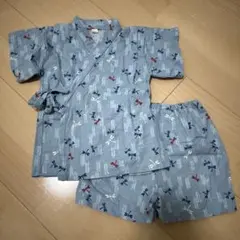 ベビー用甚平 90cm ブルー、青系