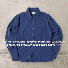 00's vintage NIKE GOLFナイキゴルフ 無地ポリエステルシャツ