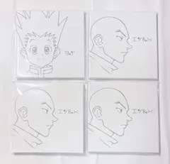 ハンターハンター　ゴン　ハンゾー　キャンパスボード　4点　セット