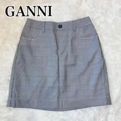GANNI ガニー スカートラインストーン ミニ S シルク混 ラメのサムネイル
