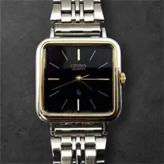 腕時計 レトロ シチズン CITIZEN 4-104854Y 黒 金のサムネイル