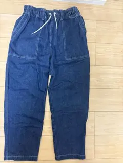 ダークブルー デニム イージーパンツのサムネイル