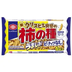 亀田の柿の種 ピーナッツなし うましお6袋詰 105g ケース売り 12袋のサムネイル