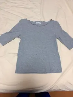 earth グレーリブカットソー