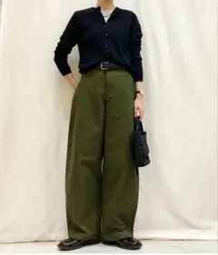 メリノリブクルーネックショートカーディガン