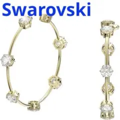 スワロフスキー　ピアス　Constella フープ　ゴールド　正規品　極美品