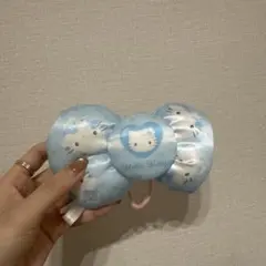 Hello Kitty リボンヘアゴム 水色
