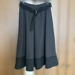 新品フレアスカート ブラック スエード風