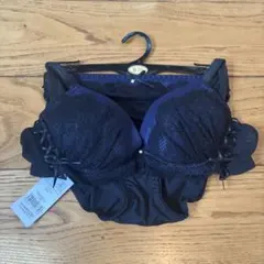tutuanna ブラ&ショーツ ネイビー×ブラック B75 Mサイズ未使用