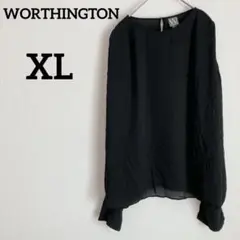 1点もの✨WORTHINGTON 【XL】ブラック 長袖シャツ 秋服 春服