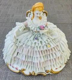 Irish Dresden 陶器レースドール 小鳥と少女 - メルカリ