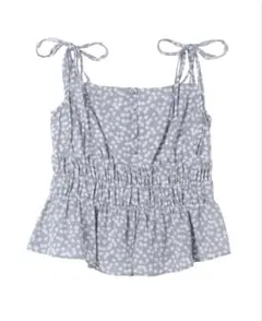 Cherry Pattern Strap Top [S] navy - メルカリ