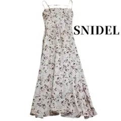 スナイデル SNIDEL 花柄 キャミワンピース ピンク ロング丈