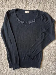 Lodispotto ハートビーズ装飾 ニット M