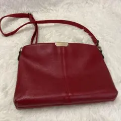レザー 赤 ショルダーバッグ ワンショルダー