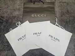 グッチ プラダ 紙袋 4枚 まとめ売り 大・中サイズあり