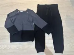 H&M バイカラーニットセットアップ