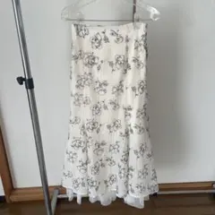 NICE CLAUPフラワープリント フレアスカート