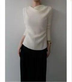 celon raccoon wool drape neck knikのサムネイル