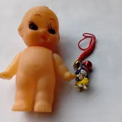 큐피 인형 헬로 키티 뿌리 붙이 스트랩 세트