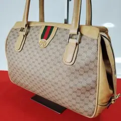 オールドグッチ　GUCCI　シェリーライン　GG　ハンドバッグ　ミニボストン