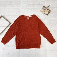 オレンジ ニット