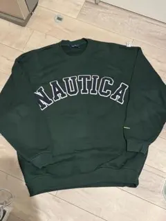NAUTICA ダークグリーン クルーネック スウェットのサムネイル