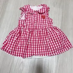 ギンガムチェックワンピース　ノースリーブ　フリル　sister jenni