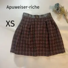タグ付き未使用 アプワイザーリッシェ ツイード ミニスカート ラメ a1703⑤