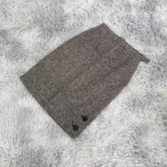 【良品】ヘリンボーン柄タイトスカート (11) 大人カワイイ 上品 一点もの