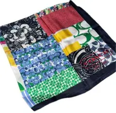 Coach ★コーチ★大判シルクスカーフ★パッチワーク柄新品未使用