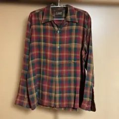 50s 60s FORSYTH レーヨンシャツ　M タータン　シャドー　チェック