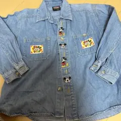 レトロミッキー　デニムシャツ