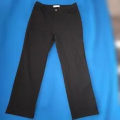 【良品】黒のカジュアルパンツ ストレートシルエット LL 大きめ ぽっちゃり