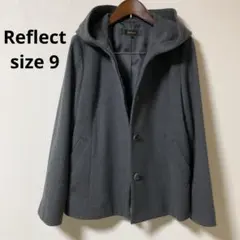 【極美品】リフレクト　ジャケット　9 フード　グレー　カシミヤ　羊毛　フーデッド