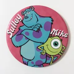 ピクサー　ディズニーストア　モンスターズインク　缶バッジ　マイク　サリー