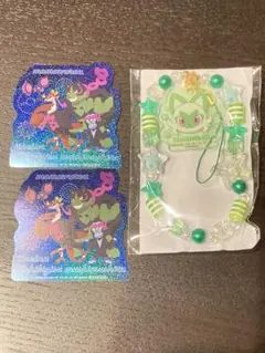 ナムコ　ポケモン ニャオハ アクリルキーホルダー ステッカーセットのサムネイル