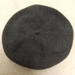 ニット ベレー帽 チャコールグレー