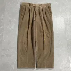 90s Hugo Boss ツータックチノパンツ 太畝コーデュロイ 古着 バギーのサムネイル